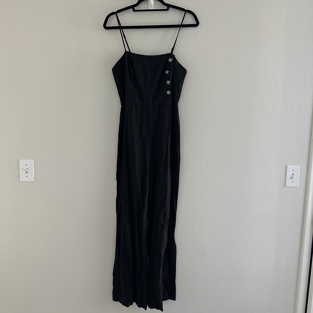 Urban Outfitters Jumpsuit Womens Size 6‎ Black One Piece Linen blend?